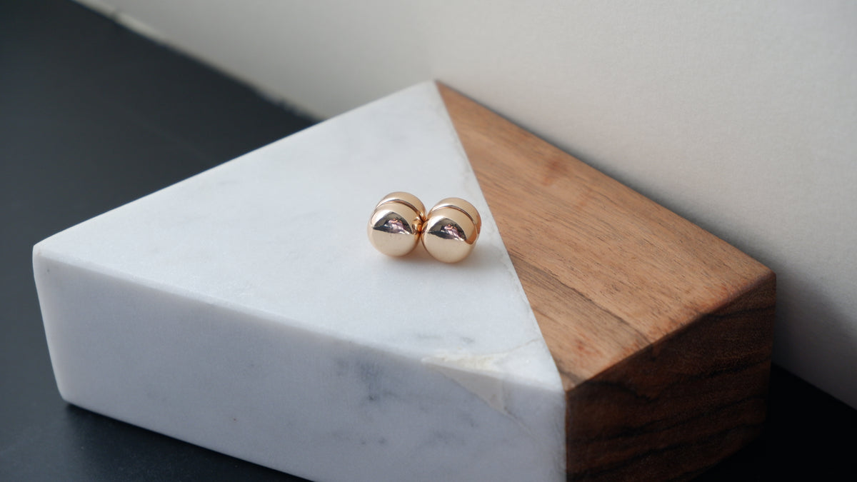 Gold magnetic hijab pins, two sets