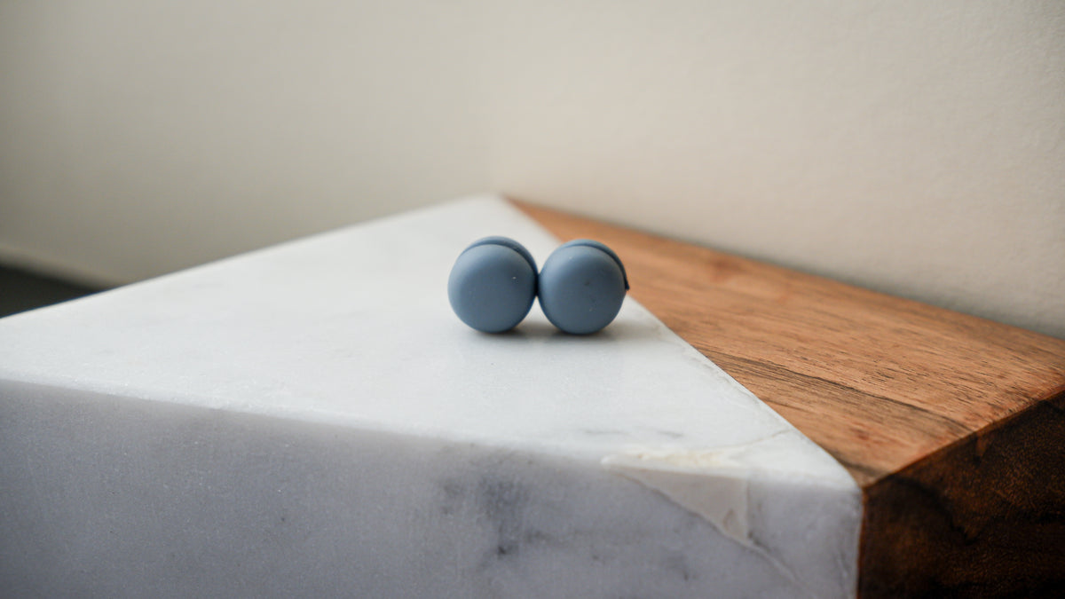 Blue magnetic hijab pins, two sets