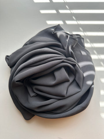 Charcoal / Crinkle Chiffon