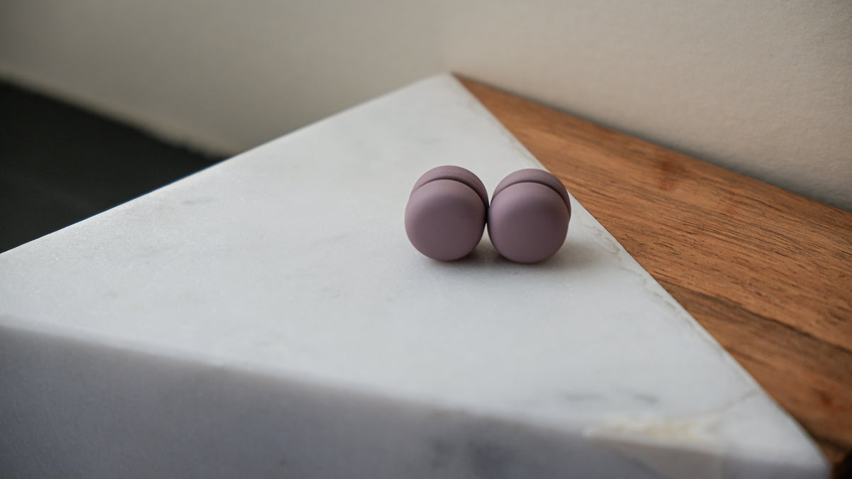 Mauve magnetic hijab pins, two sets