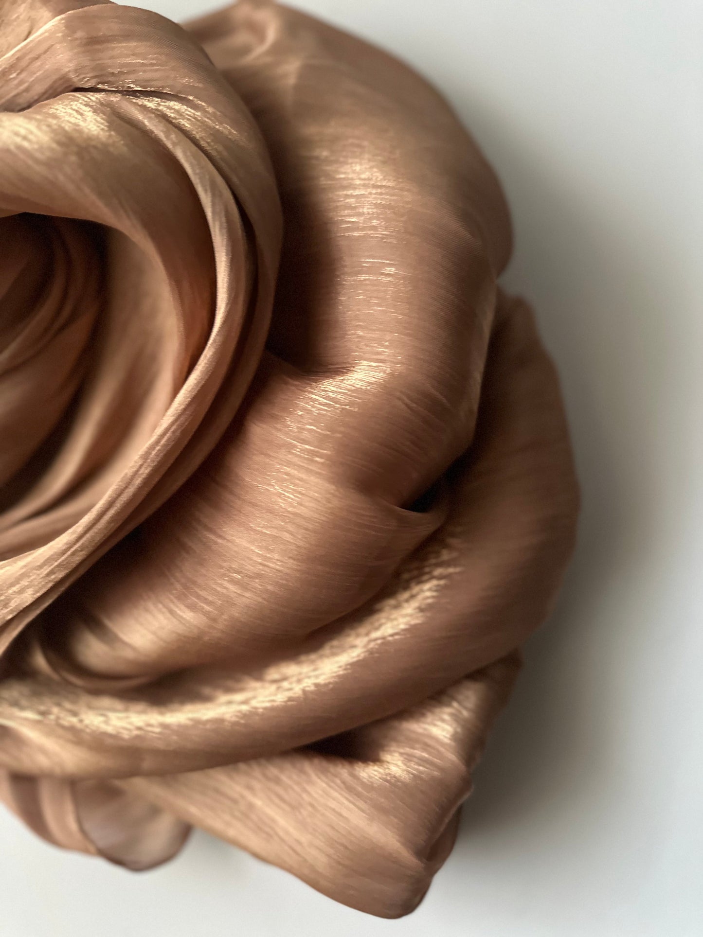 Shimmer Silk Hijab in Bronze