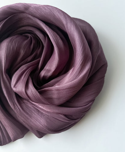 Shimmer Silk Hijab in Ube