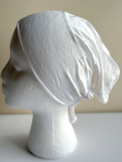 White cotton hijab undercap
