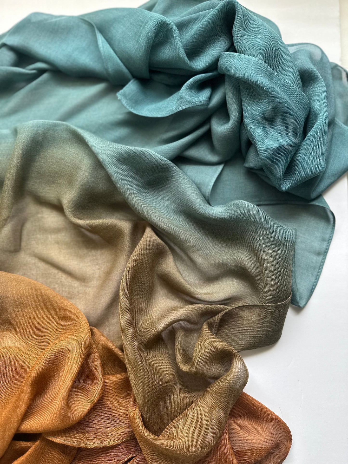 Ombré Modal Hijab in Blue & Brown