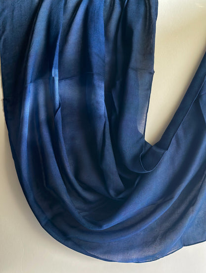 Cloudy night printed modal hijab, second alternate view