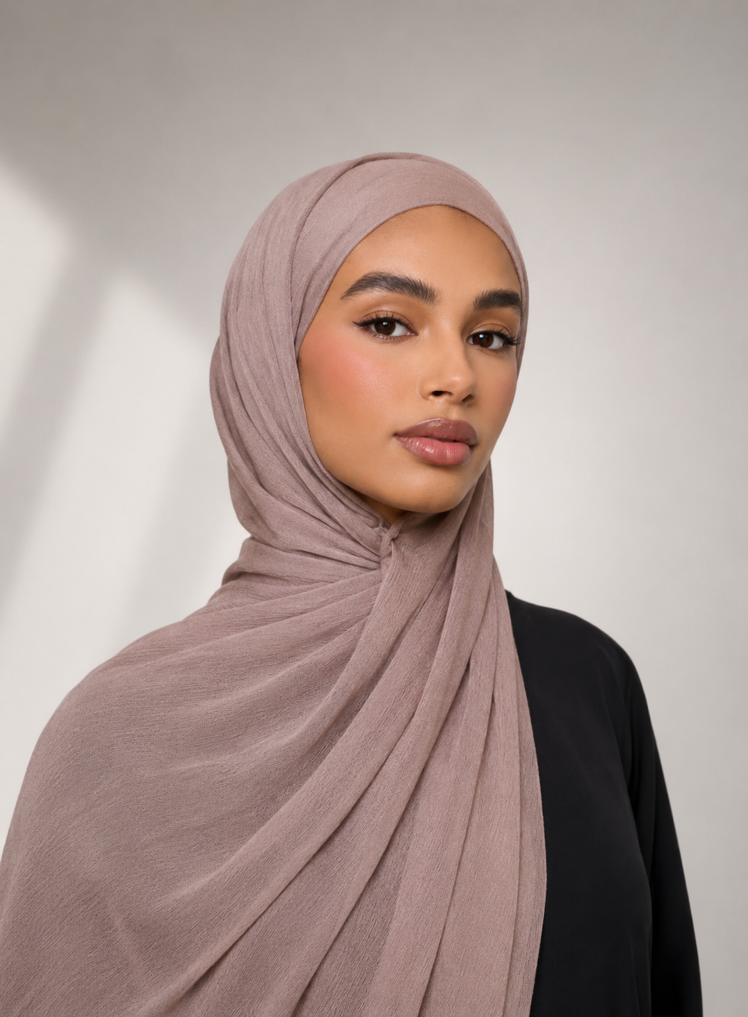 Crinkle Modal Hijab in Blush