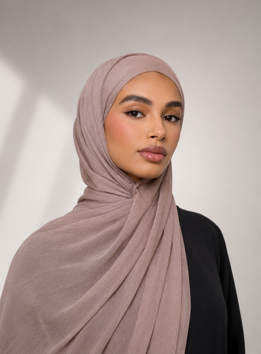 Crinkle Modal Hijab in Blush