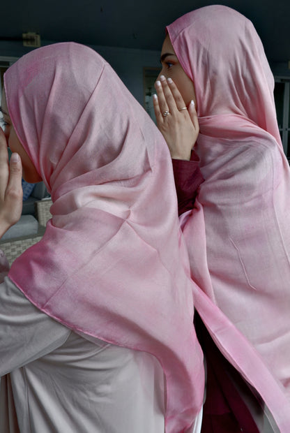 Blush drift printed modal hijab, alternate view