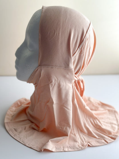 Nude bamboo jersey ninja undercap with adjustable ties