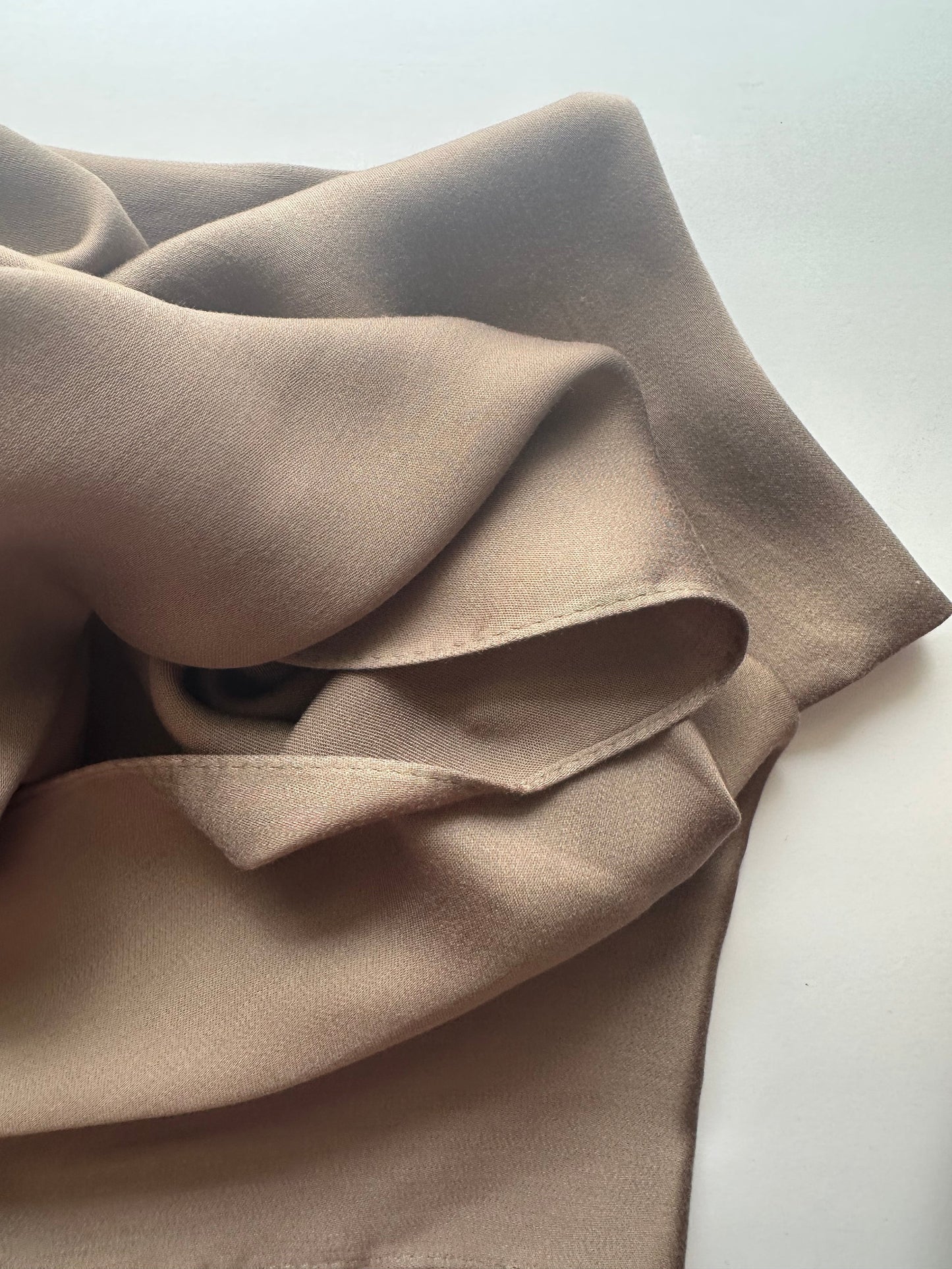 Modal Satin Hijab in Coffee