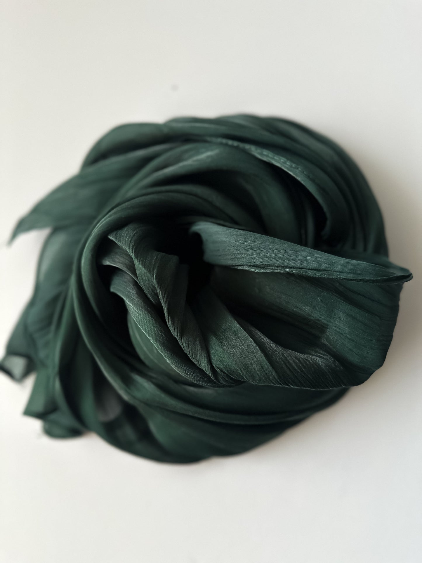 Shimmer Silk Hijab in Emerald