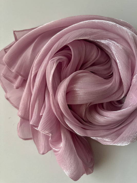 Shimmer Silk Hijab in Mauve