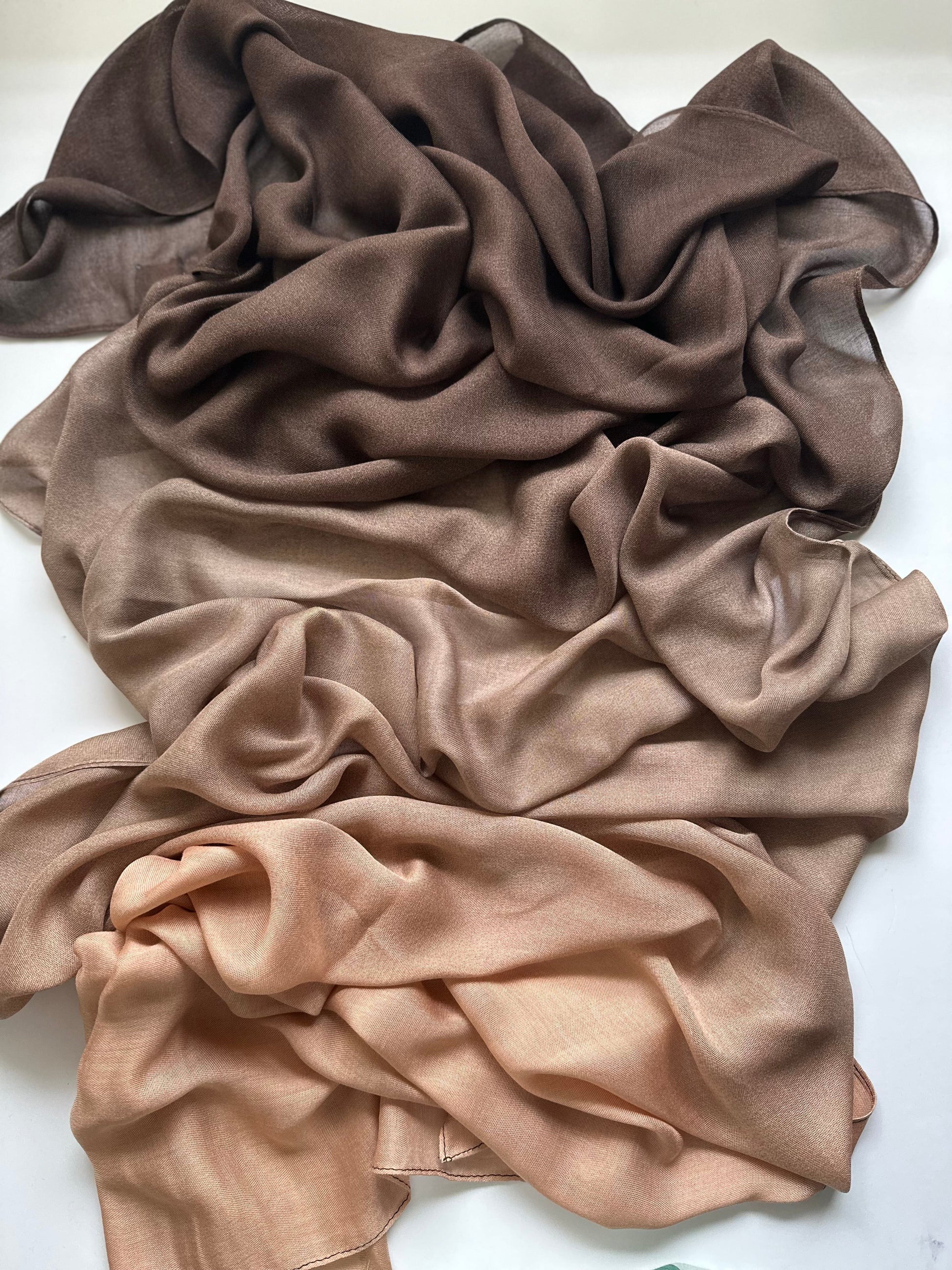 Ombré Modal Hijab in Mauve & Peach
