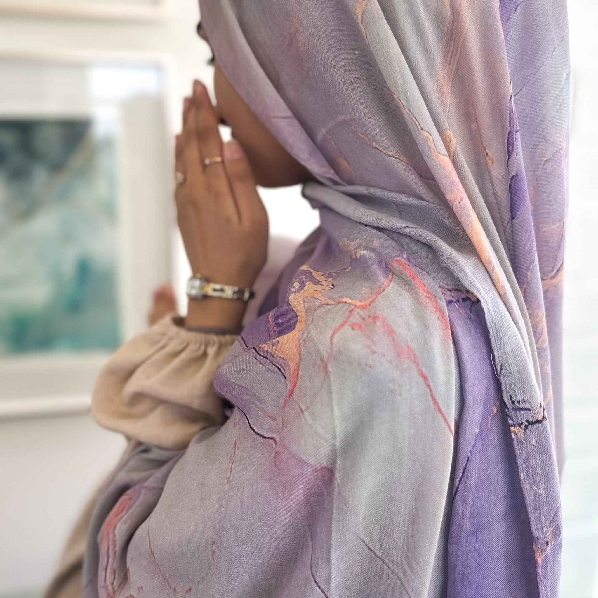 Lilac Marble / Modal Print