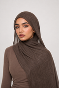 Crinkle Modal Hijab in Chocolate