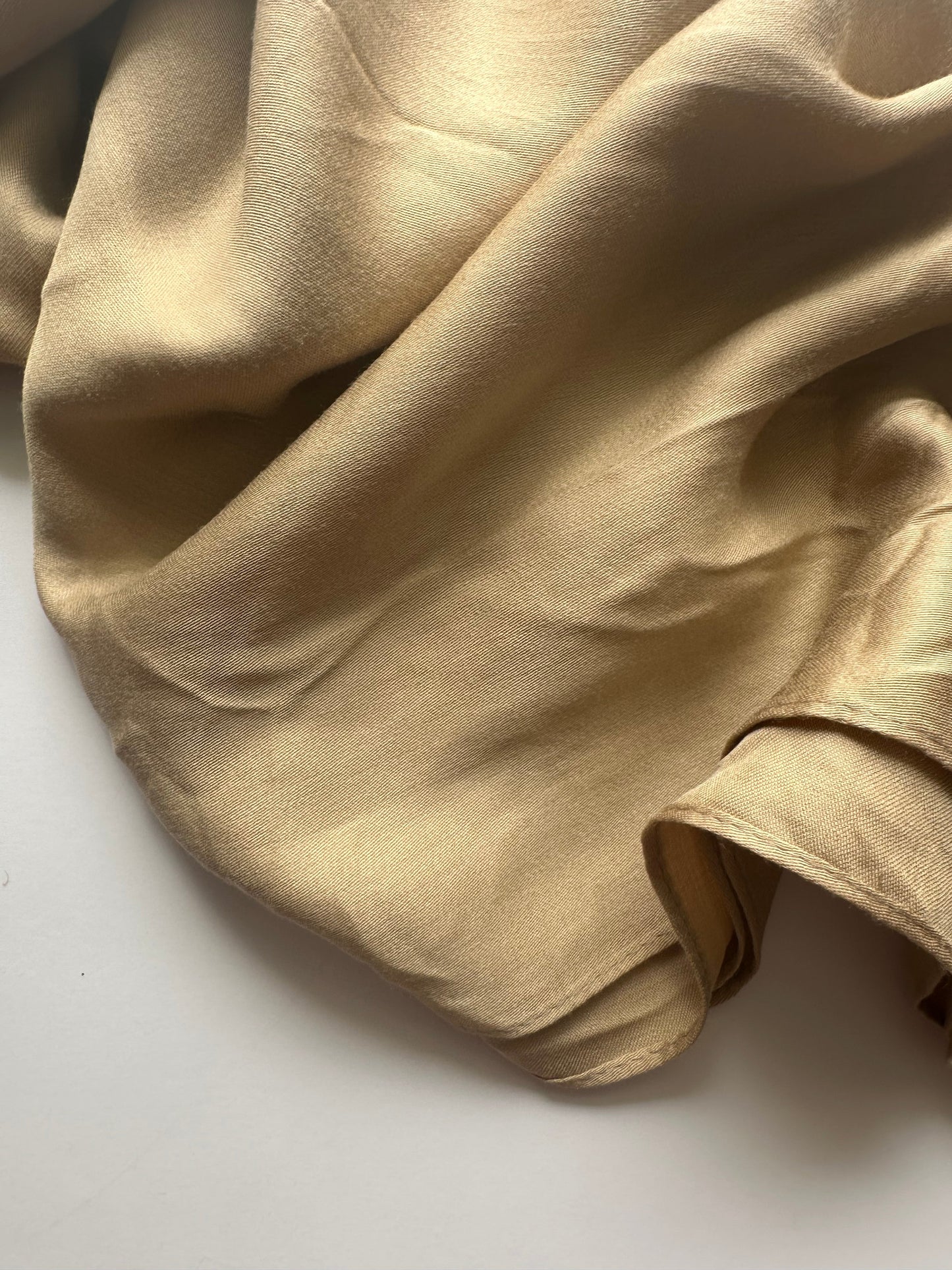 Modal Satin Hijab in Khaki