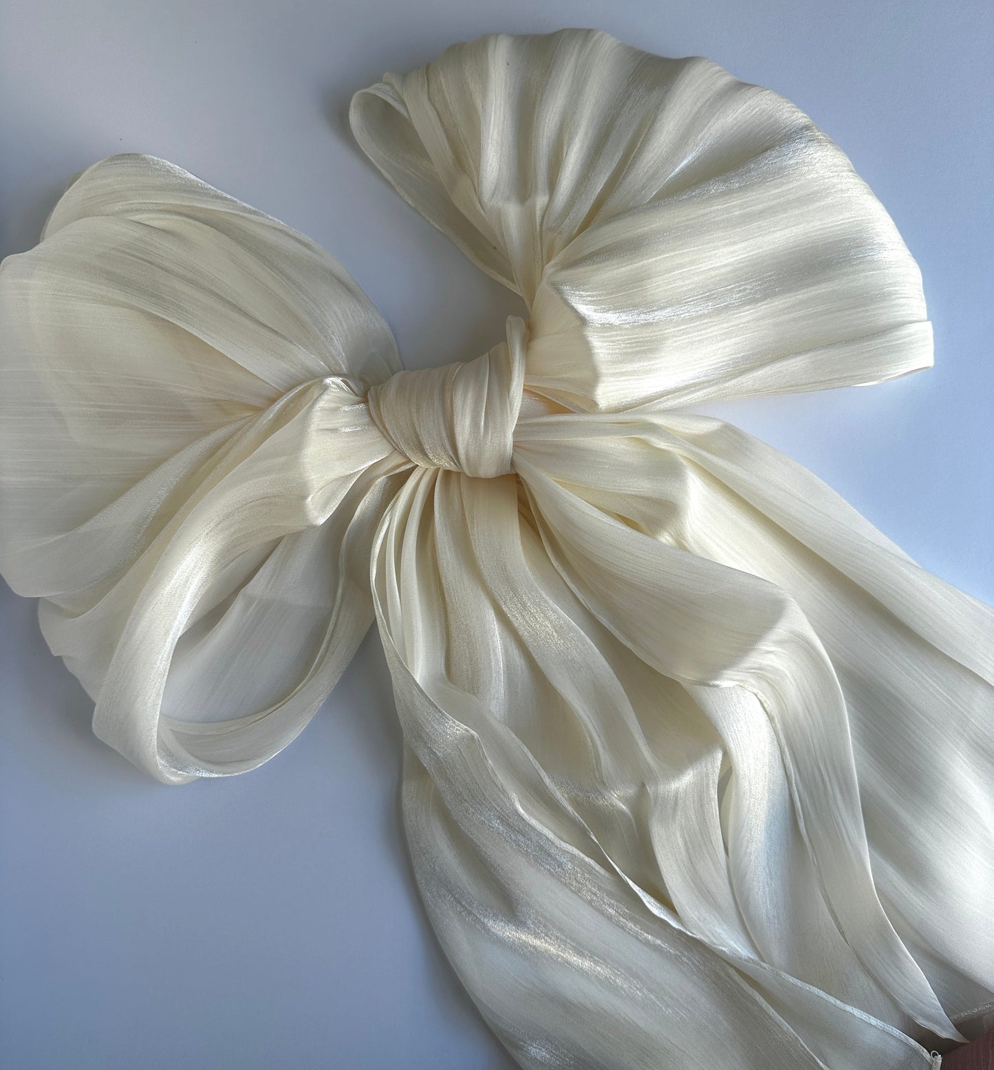 Shimmer Silk Hijab in Cream