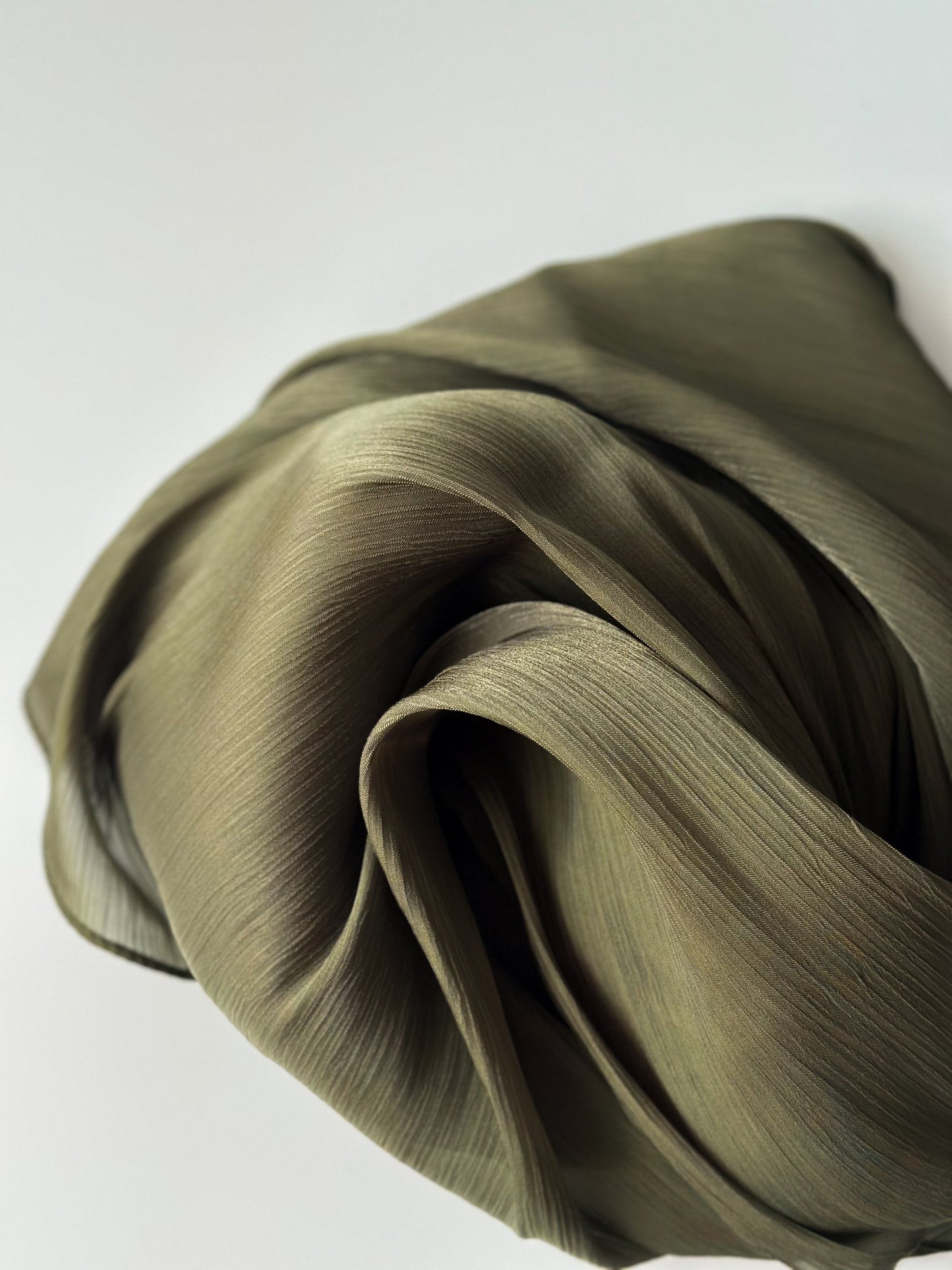 Shimmer Silk Hijab in Olive