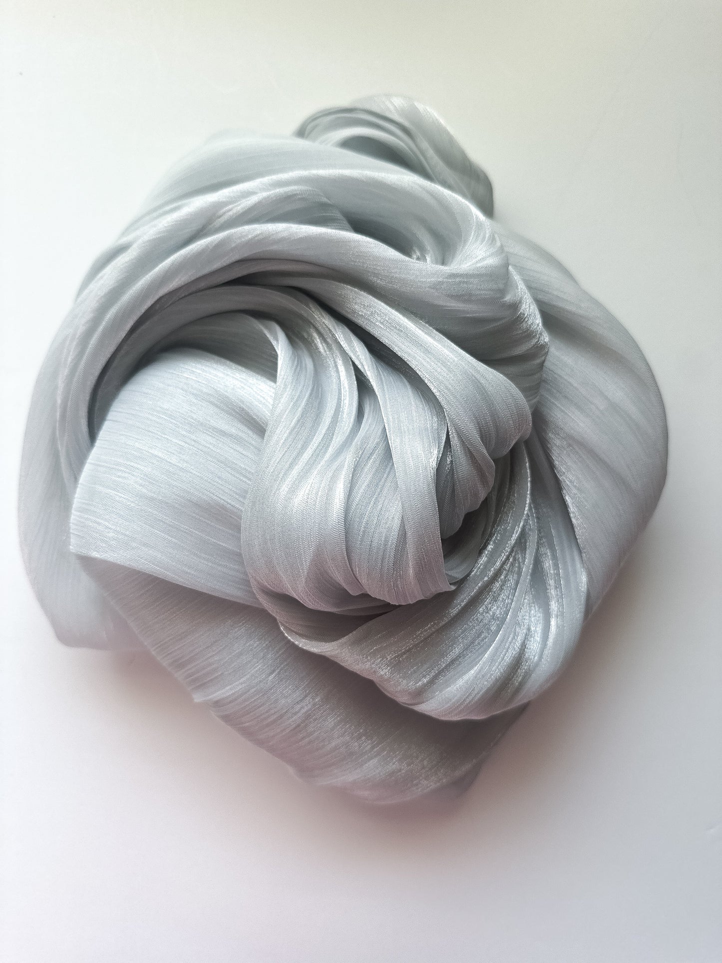 Shimmer Silk Hijab in Platinum