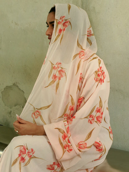 Blush Bloom kimono abaya, alternate view