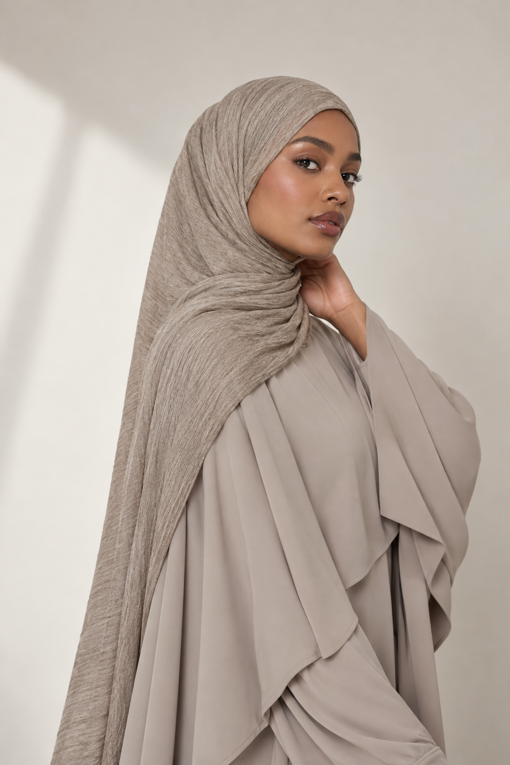 Crinkle Modal Hijab in Sand