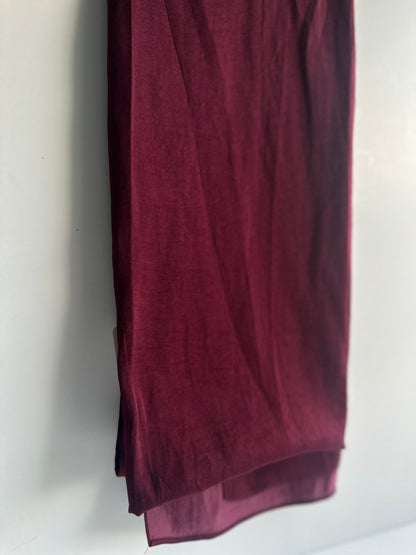 Velvet Silk Hijab in Mahogany