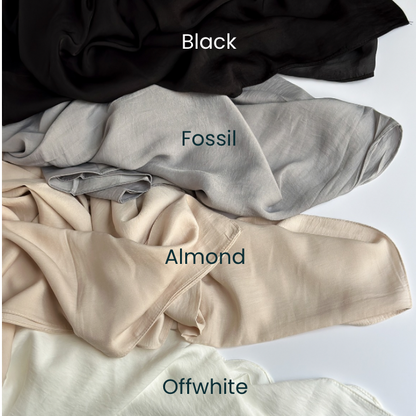 Velvet Silk Hijab in Fossil