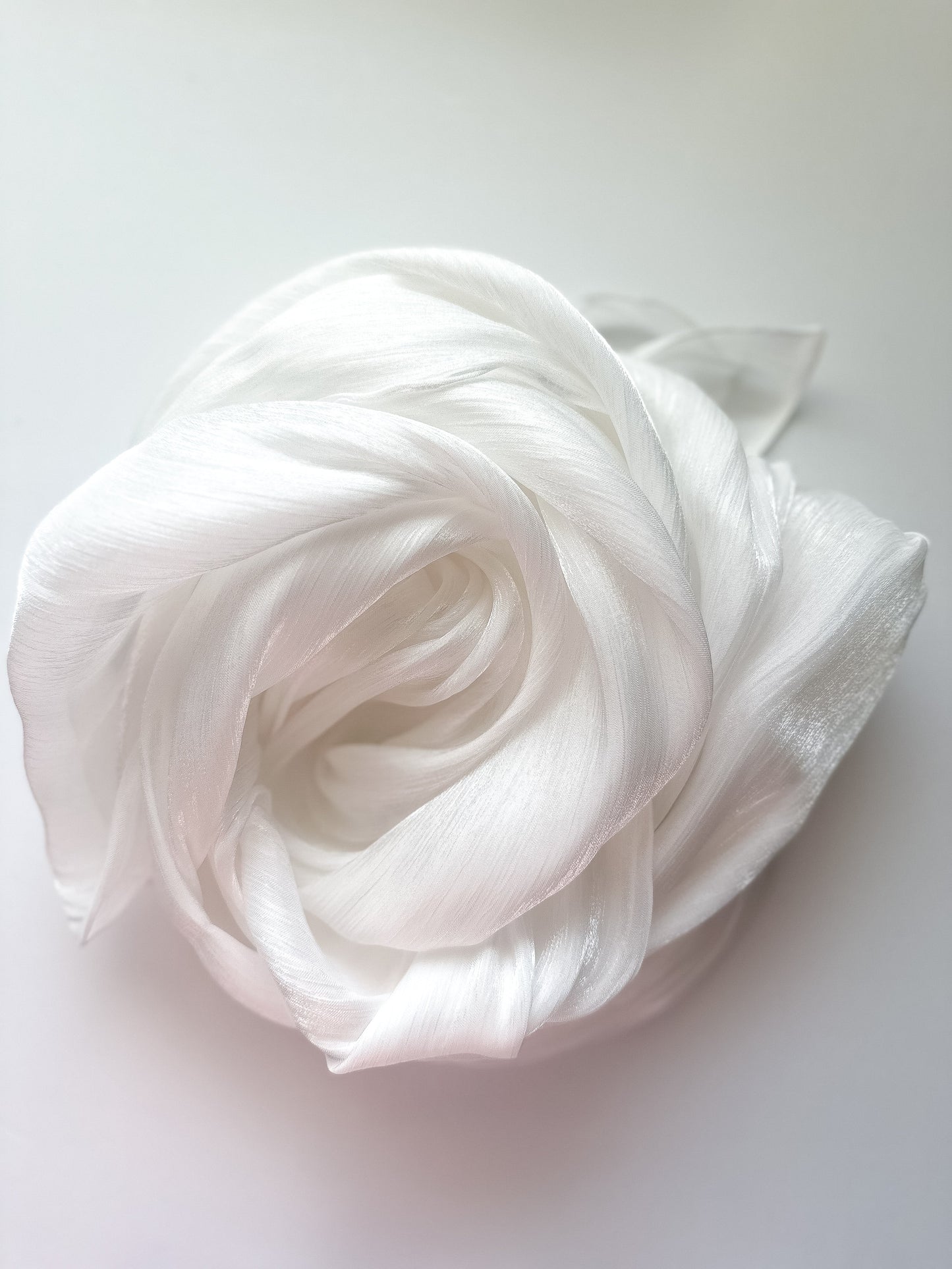 Shimmer Silk Hijab in Off White
