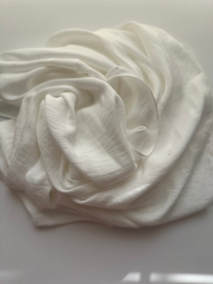 Velvet Silk Hijab in Off White