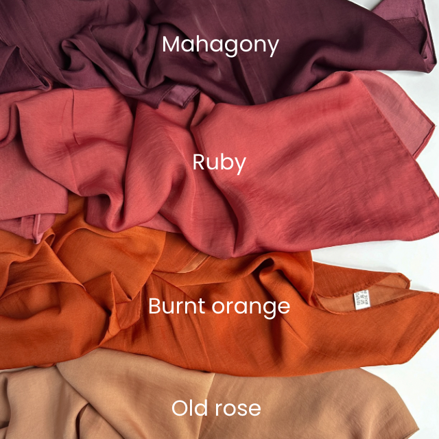 Velvet Silk Hijab in Ruby