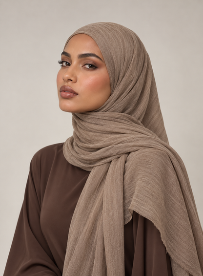 Crinkle Modal Hijab in Maple