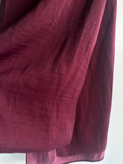Velvet Silk Hijab in Mahogany