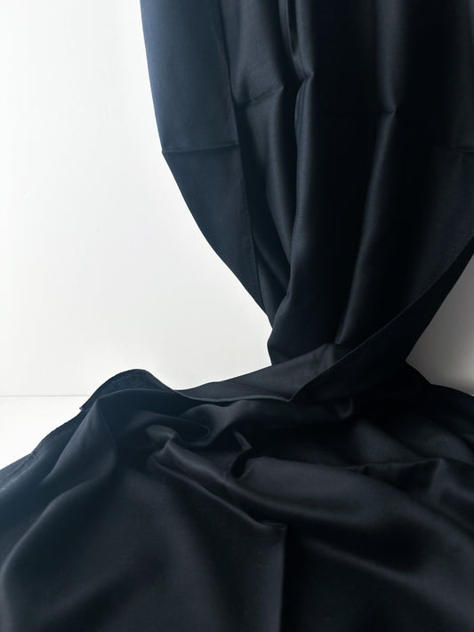 Modal Satin Hijab in Black