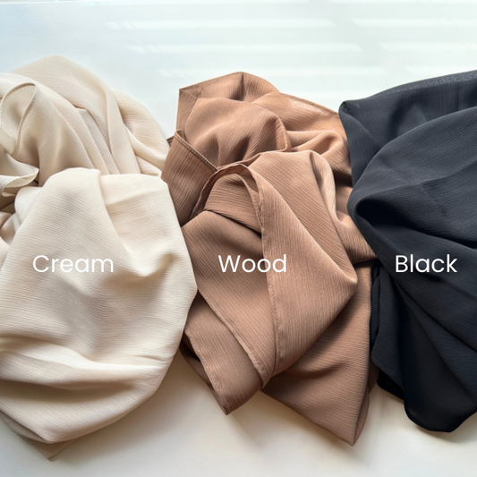 Cream / Crinkle Chiffon