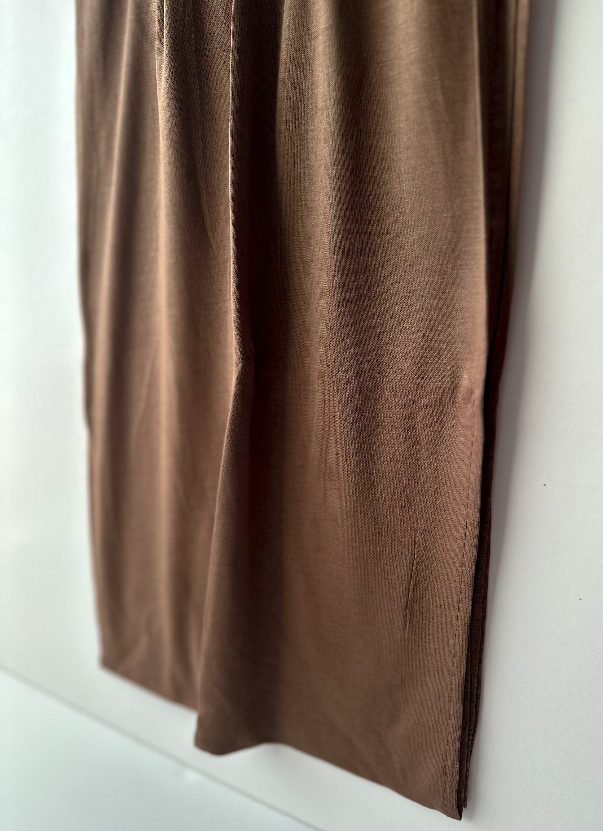 Cotton Jersey Hijab in Coffee