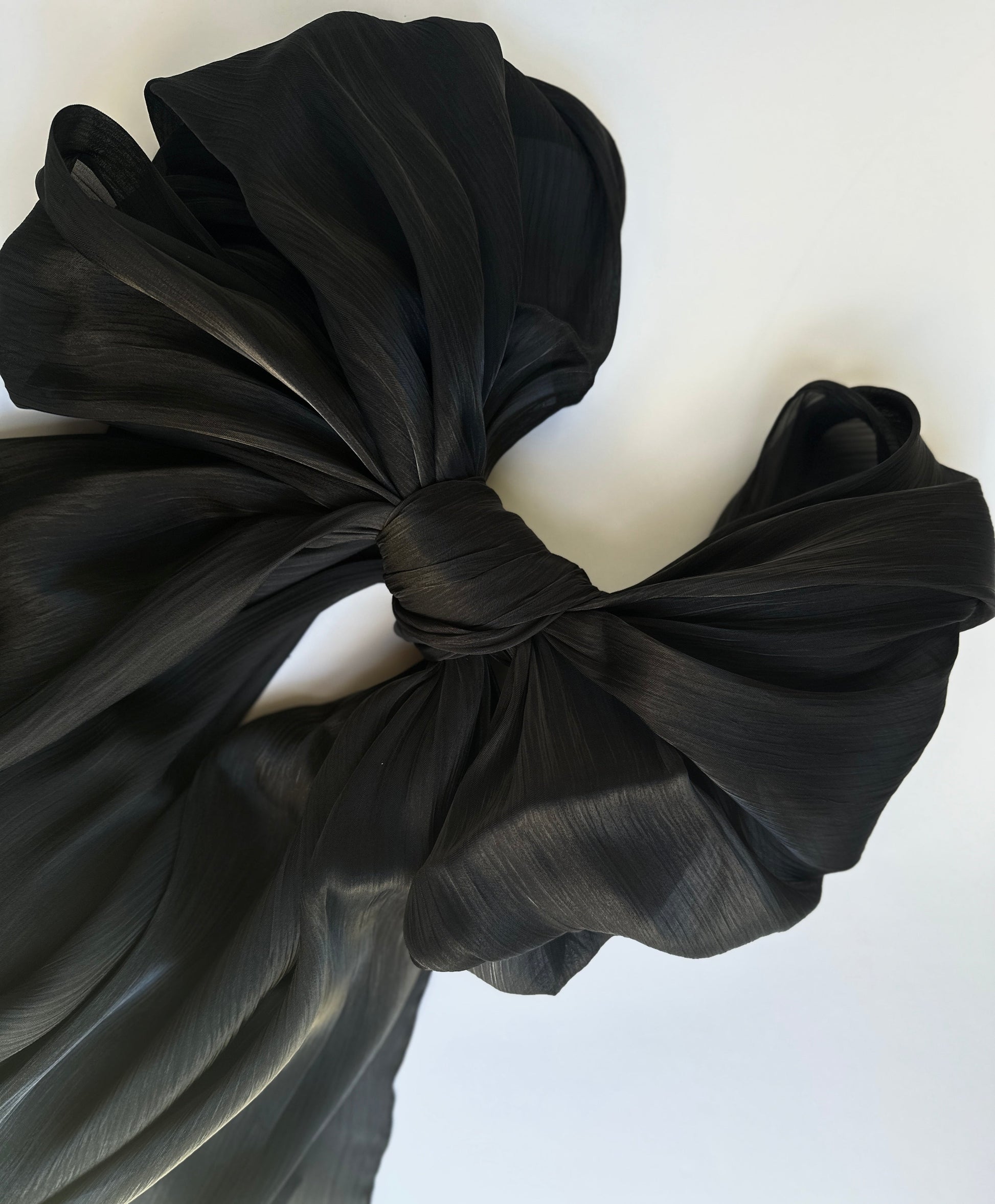 Shimmer Silk Hijab in Black
