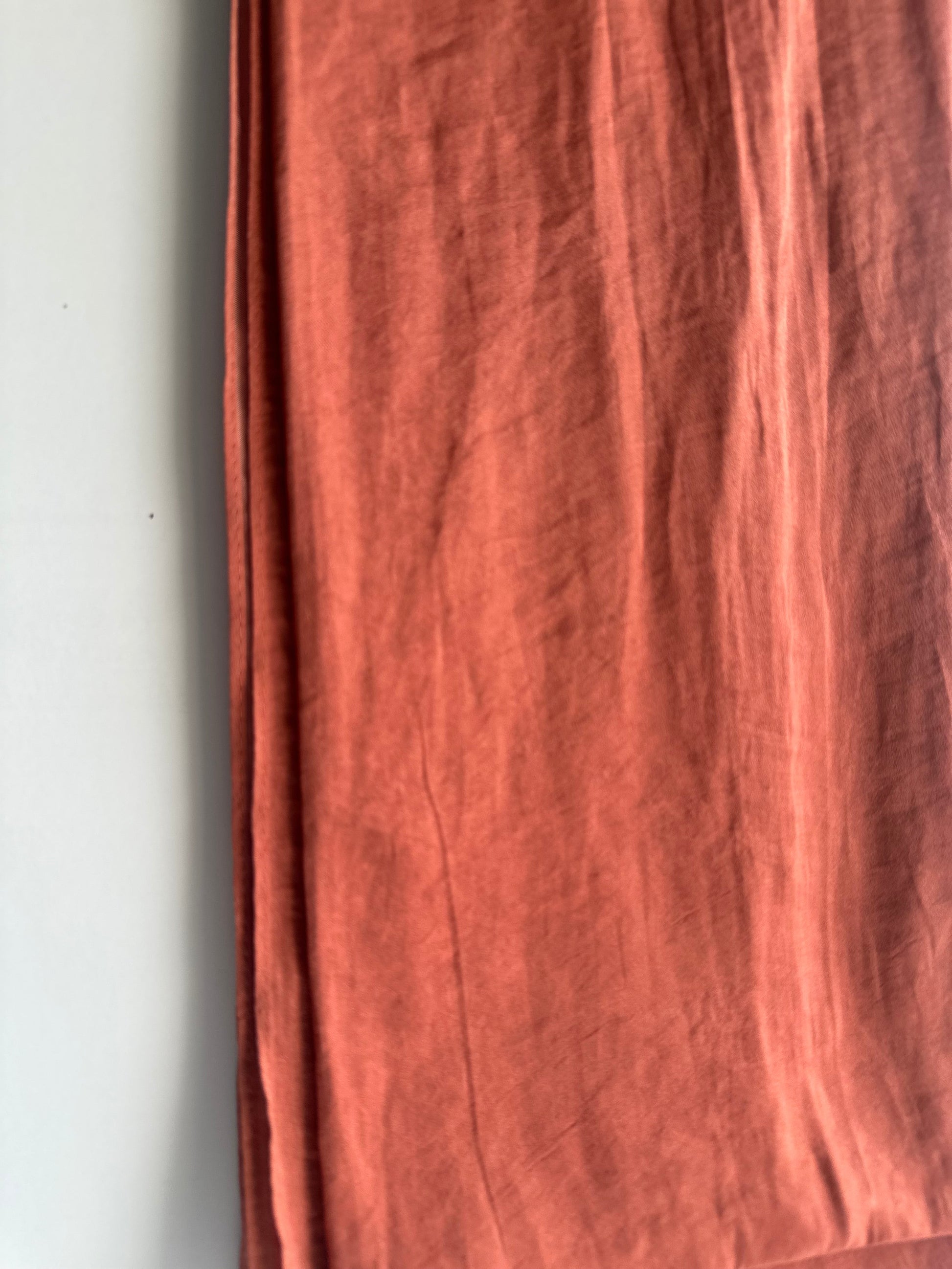 Velvet Silk Hijab in Burnt Orange