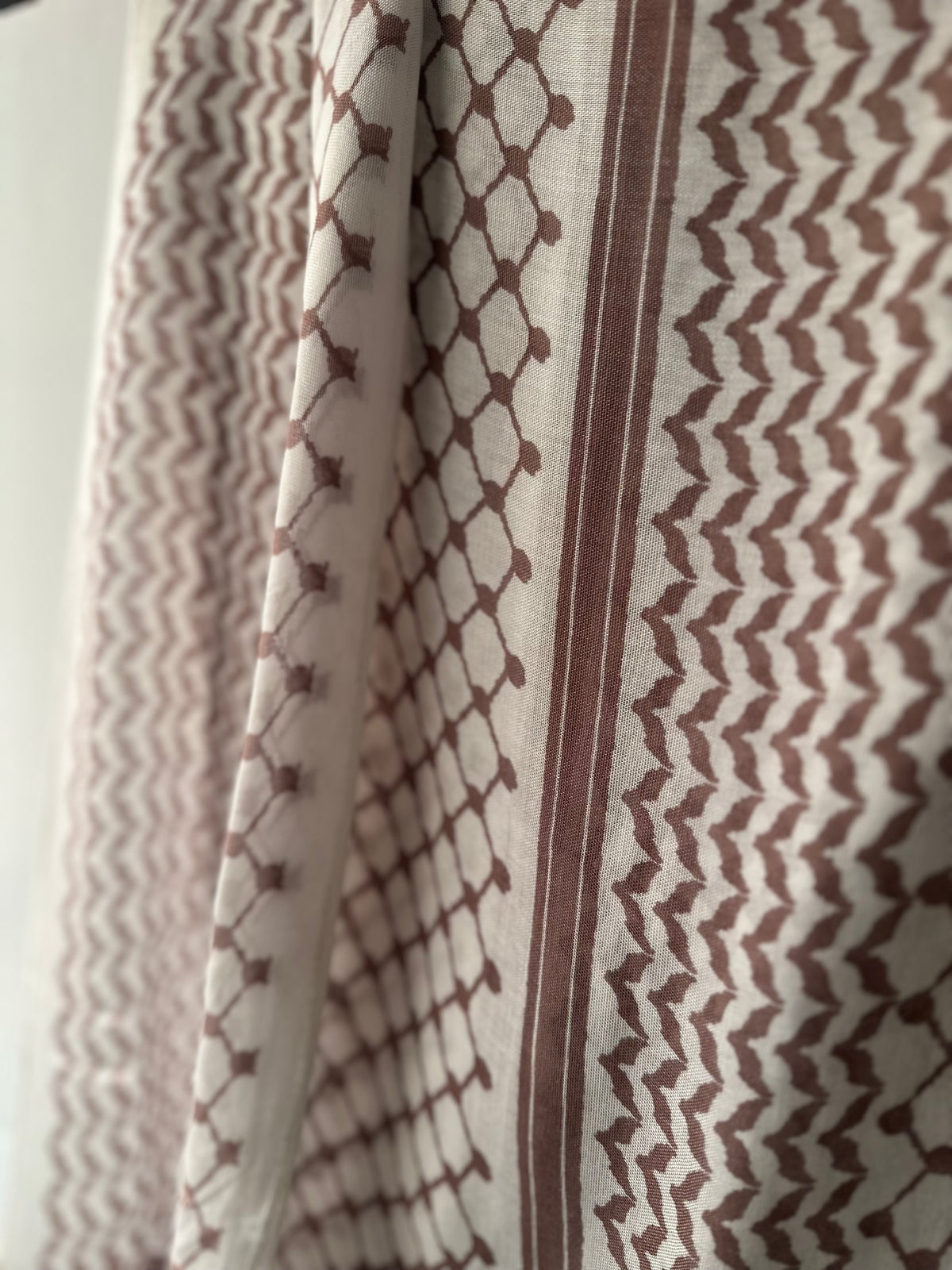 Blush keffiyeh print hijab, alternate view