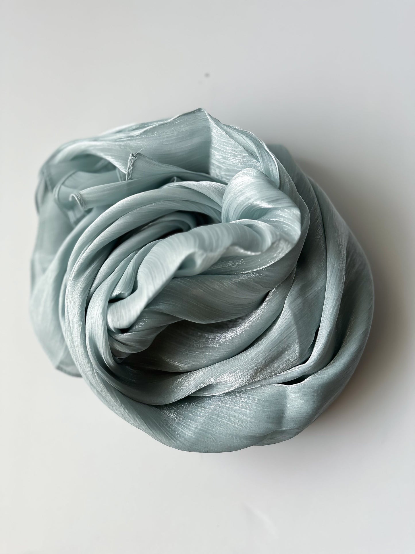 Shimmer Silk Hijab in Powder Green