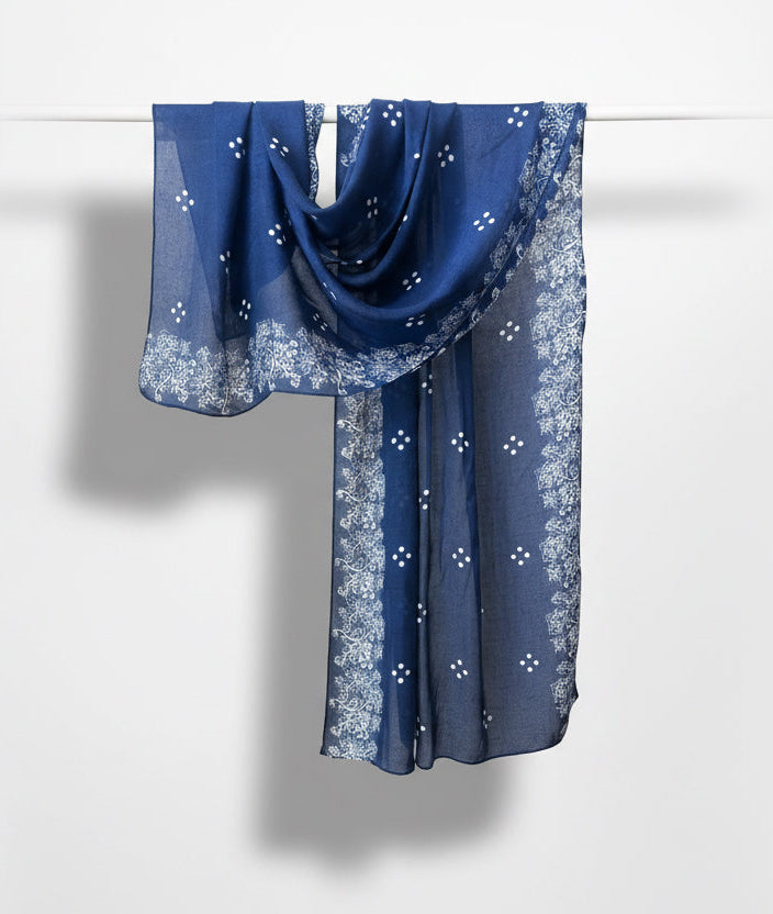 Bandhani Lace Printed Modal Hijab