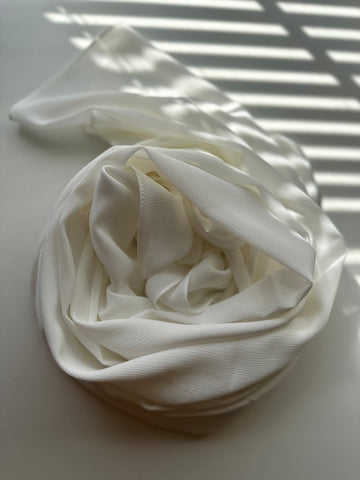 White / Crinkle Chiffon