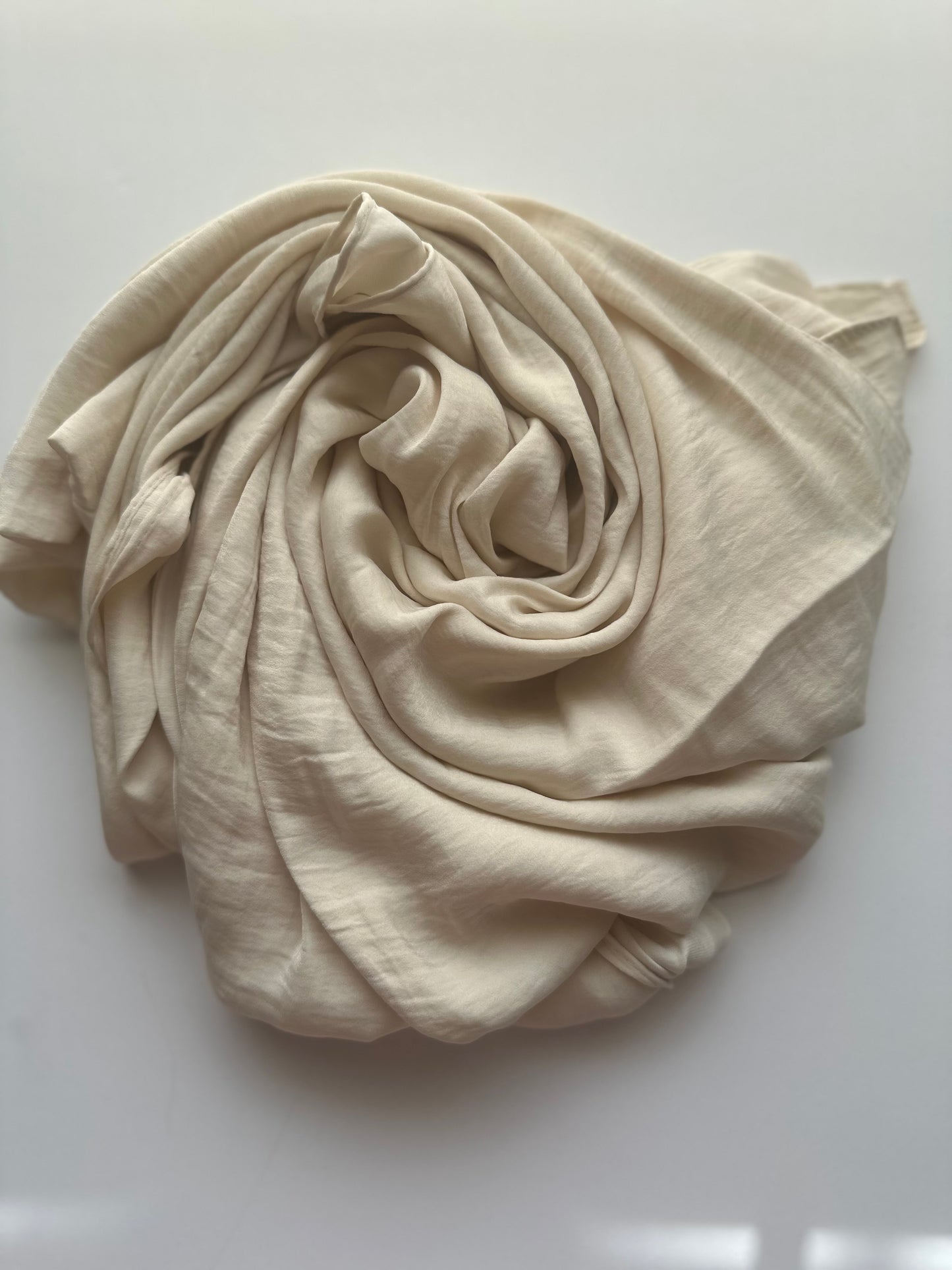 Velvet Silk Hijab in Beige