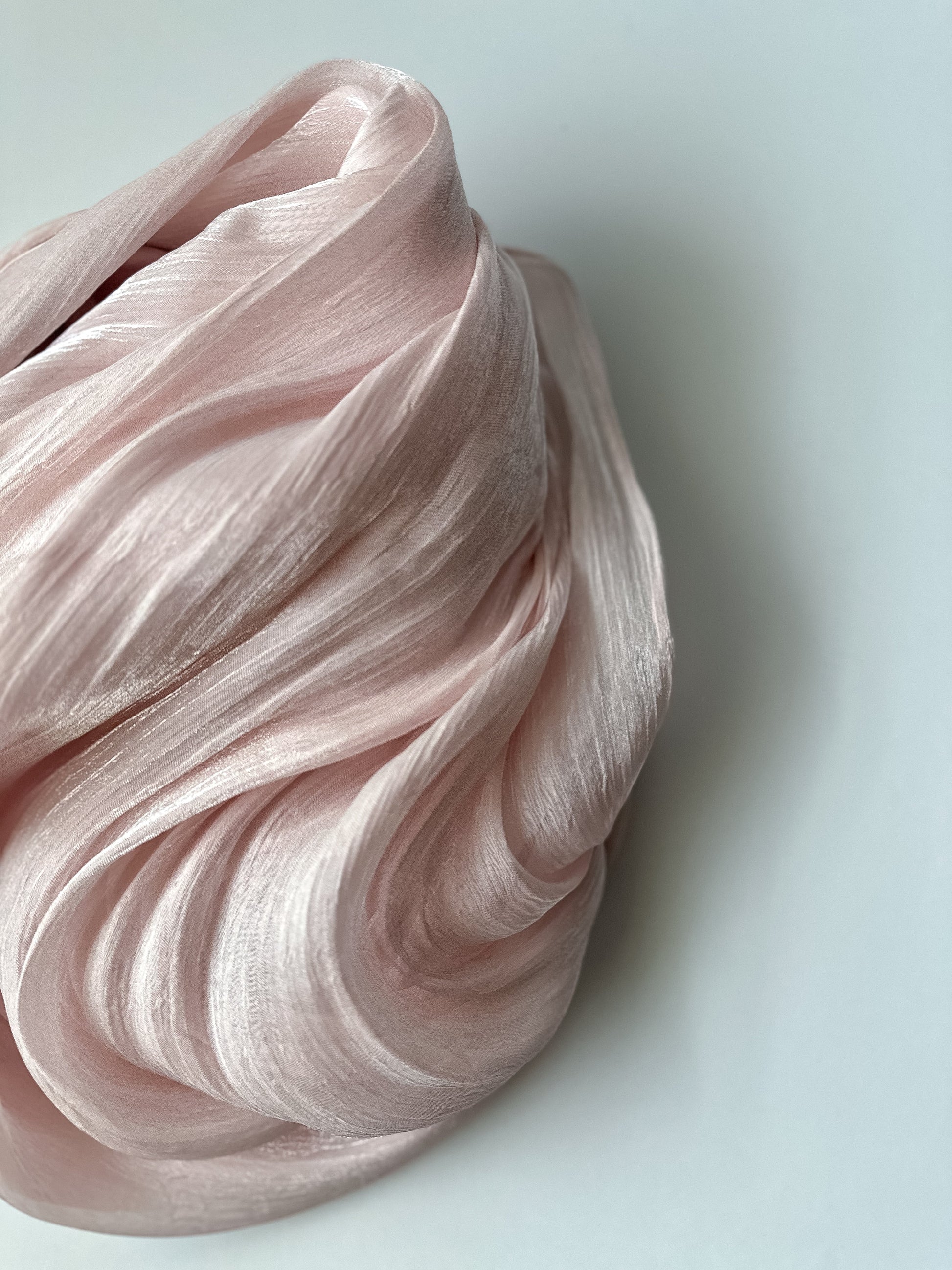 Shimmer Silk Hijab in Blush