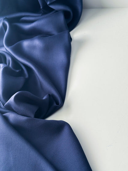 Modal Satin Hijab in Navy