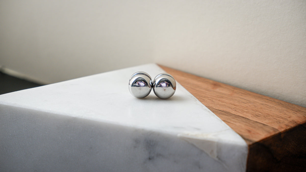 Silver magnetic hijab pins, two sets