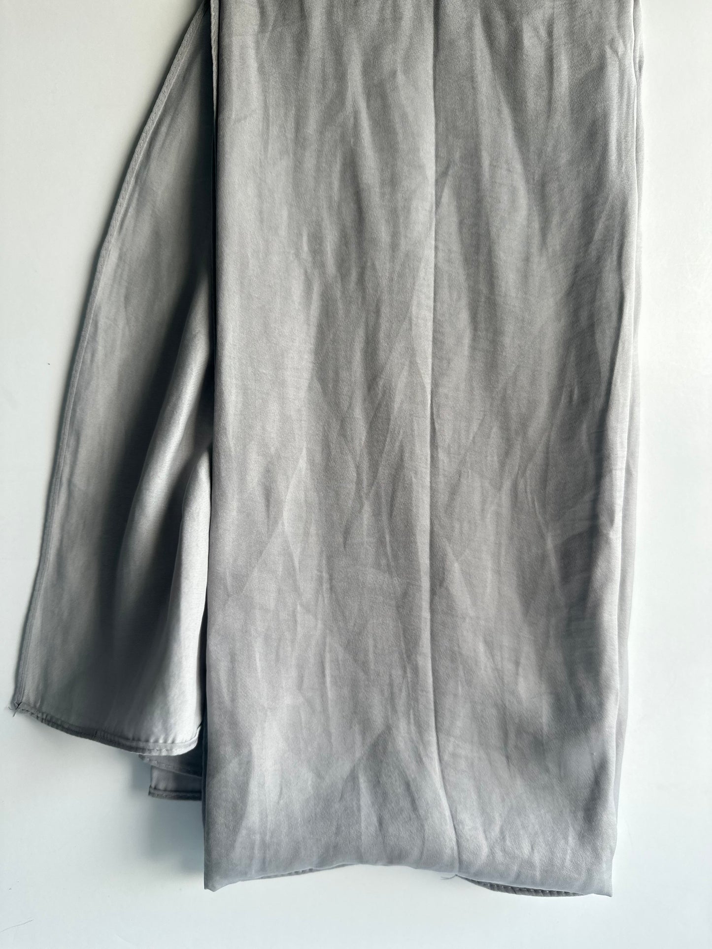 Velvet Silk Hijab in Silver