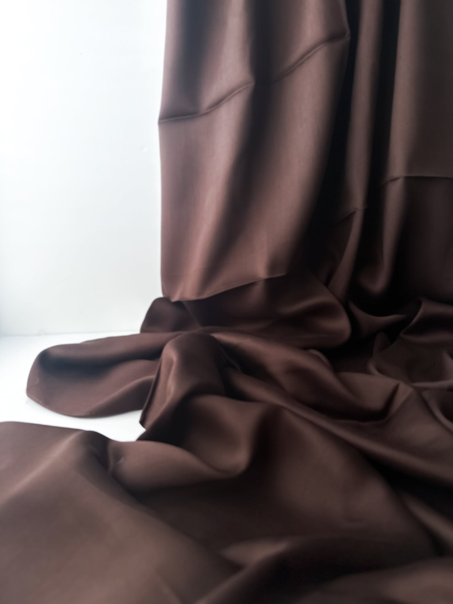 Modal Satin Hijab in Chocolate