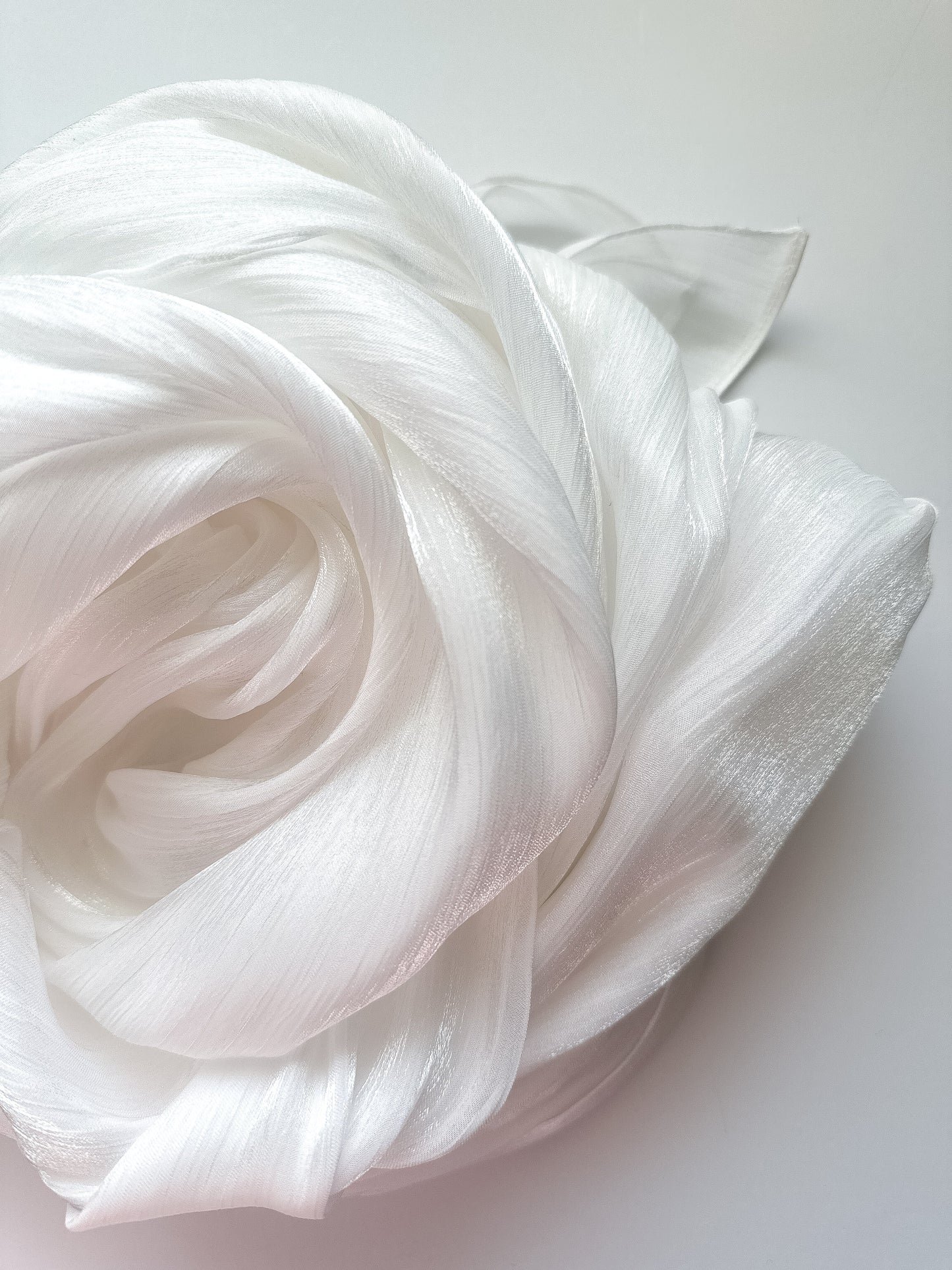 Shimmer Silk Hijab in Off White