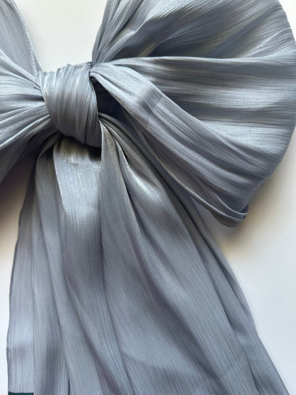 Shimmer Silk Hijab in Silver