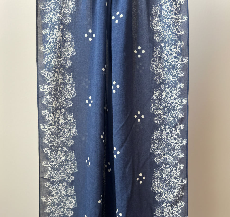 Bandhani Lace Printed Modal Hijab